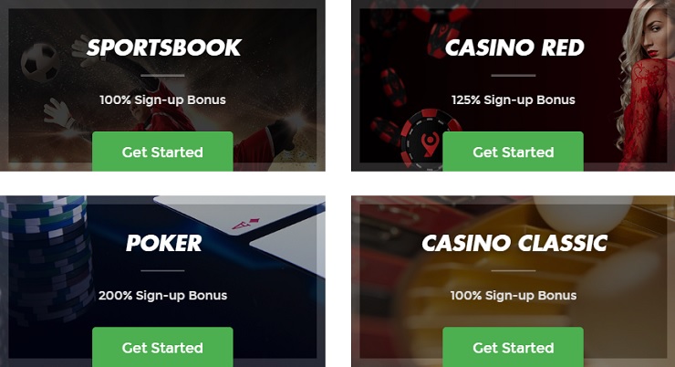 Everygame Casino Get Started Sections