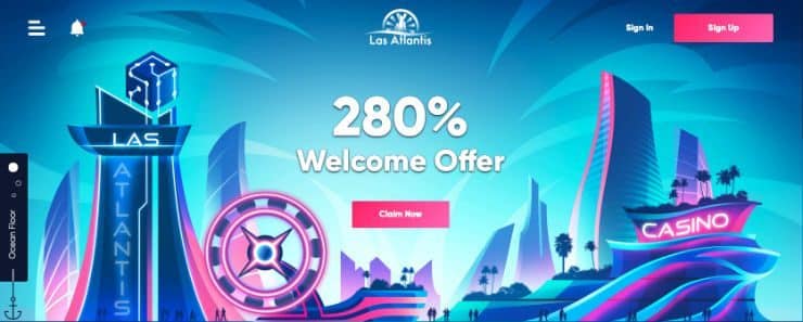 Las Atlantis Online Casino Homepage