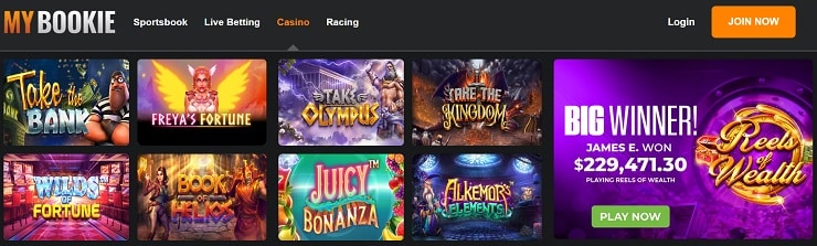 MyBookie Online Casino Slots