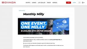 Bovada Poker Monthly Milly