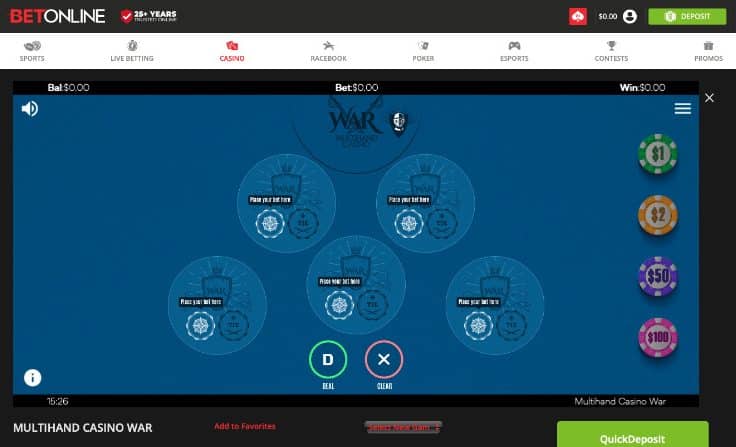 Virtual Poker at BetOnline Casino