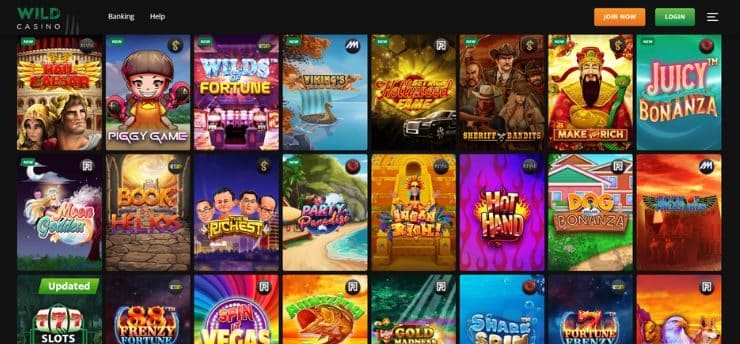 Wild Casino online slot games
